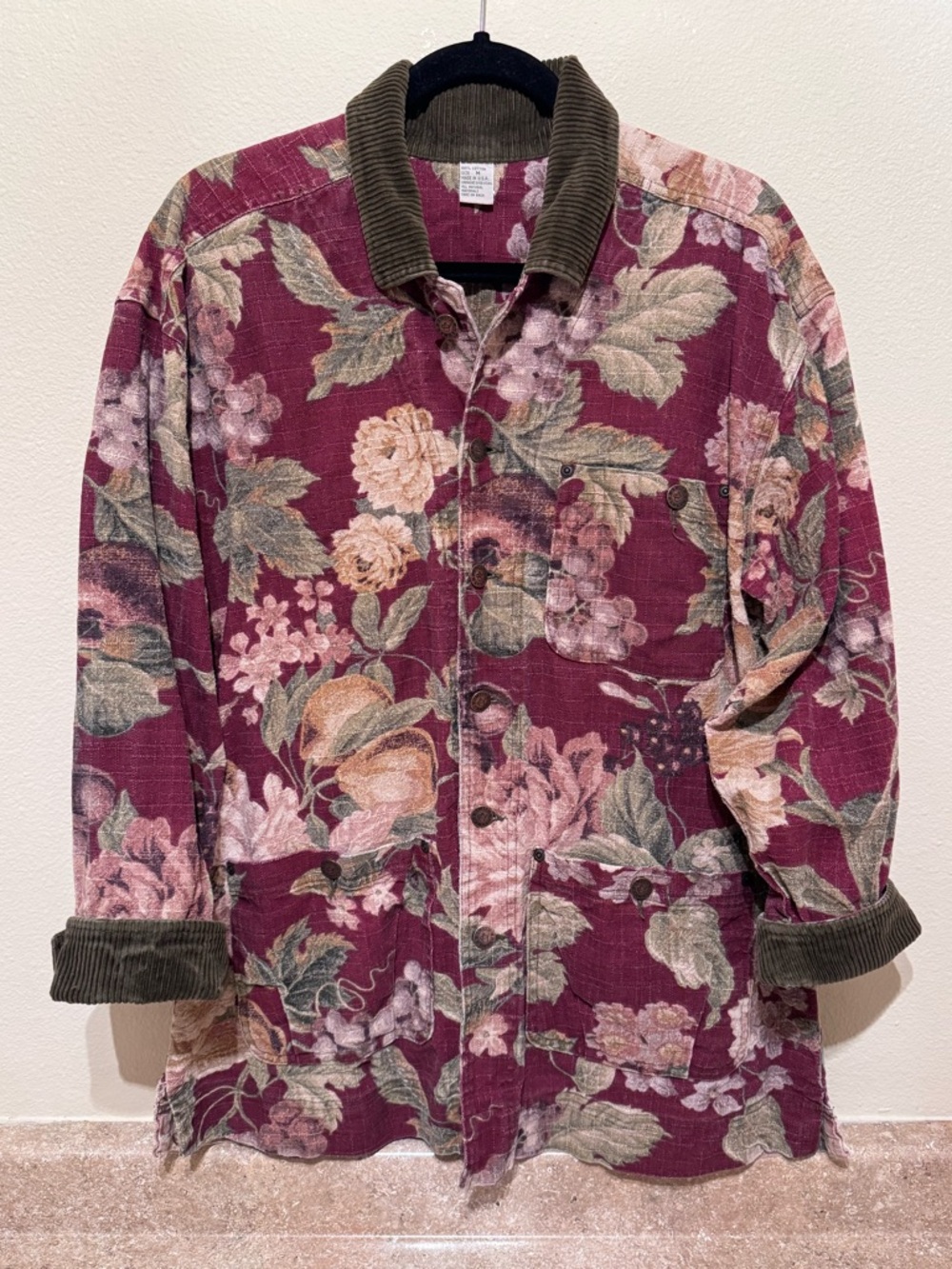 Vintage SMITH & HAWKEN Floral Print Barn / Chore Jacket - Women’s “M” - Picture 7 of 12
